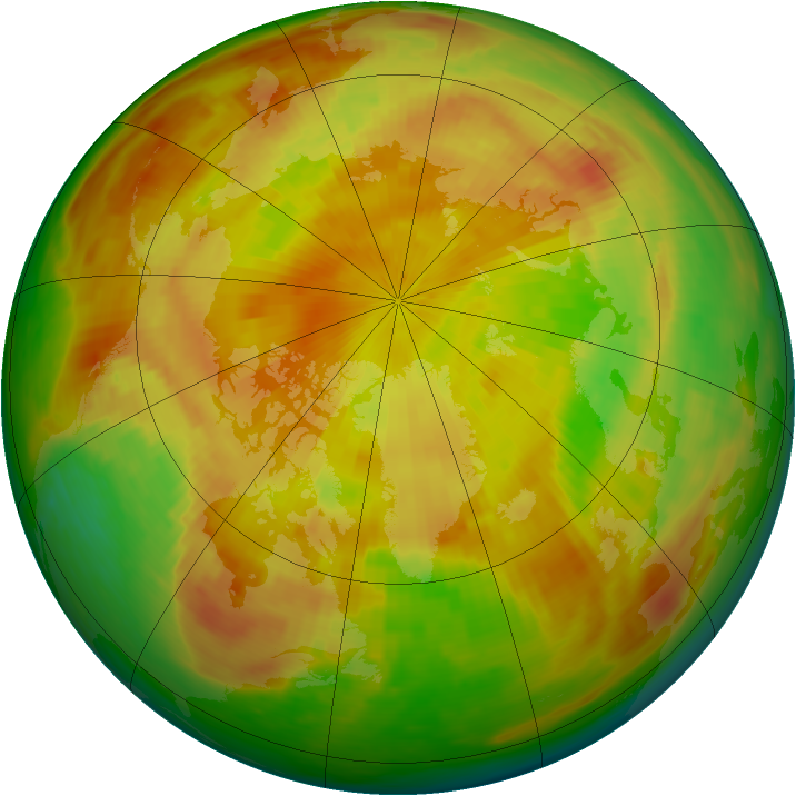 Arctic ozone map for 14 May 1984